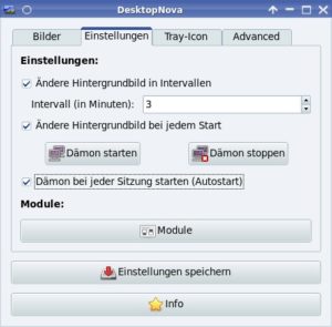 Abbildung 3: Mit wenigen Klicks stellen Sie den Wechsel des Hintergrundbildes ein.