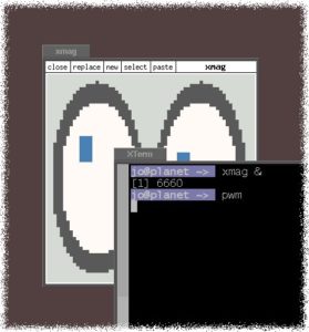 Abbildung 3: "Raising" ist erst mit einem Window Manager möglich