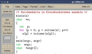Abbildung 3: Ein PostScript-Dokument erhält man auf dem Umweg über TeX