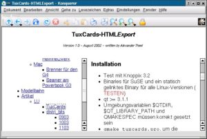 Abbildung 3: Die Notizen nach dem HTML-Export