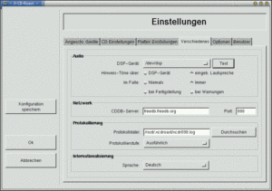 Abbildung 3: Weitere Einstellungen