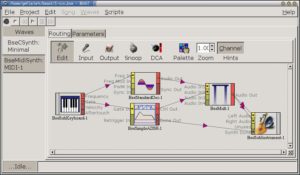 Abbildung 3: Fertig ist das Synthesenetzwerk eines Minimalsynthesizers