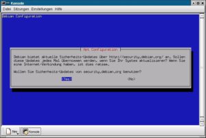 Abbildung 3: Sicherheitsupdates gefällig? apt-setup fragt nach