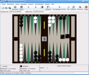 Abbildung 3: GnuBG ist eines der besten Backgammon-Programme