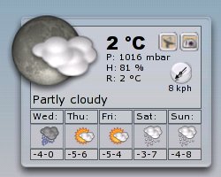 Abbildung 3: Wetterbericht direkt vom Desktop