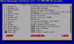 Abbildung 3: Traditionell verwendet man bei Debian konsolen-basierte Verwaltungsprogramme