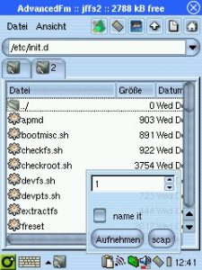 Abbildung 3: OPIEs neuer Standard-Dateimanager AdvanceFM