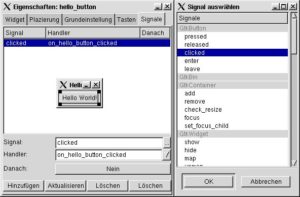Abbildung 3: Wird der Button geklickt, muss ein Handler arbeiten