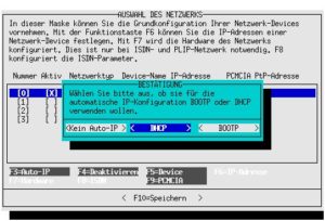 Abbildung 3: Netzwerkkonfiguration mit SuSEs yast
