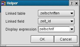Abbildung 3: Ein Link zu einer anderen Tabelle