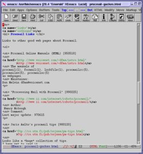 Abbildung 3: XEmacs im hm--html-mode