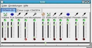 Abbildung 3: kmix - Mixer-Einstellung der SoundBlaster Live