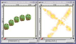 Abbildung 3: Zwei Beispiele für die neue Pixmap-Brush