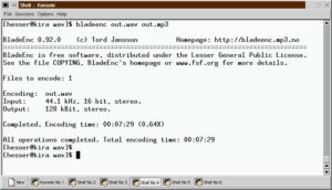 Abbildung 3: bladeenc ist ein mp3-Encoder