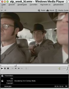 Abbildung 3: Ein "Stone Temple Pilots" Video: gestreamt von www.windowsmedia.com im "Media Player" unter WINE