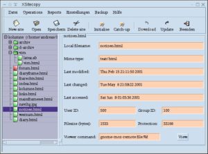 Abbildung 3: Eine Datei-Info mit xsitecopy