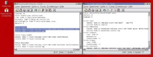 Abbildung 3: Mit KEdit lässt sich die Mandrake-Boot-Konfiguration (links) komfortabel in die gemeinsame Grub-Konfiguration <code srcset=