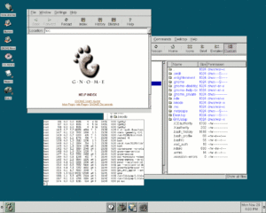 Abbildung 3: X ohne Window-Manager mit GNOME