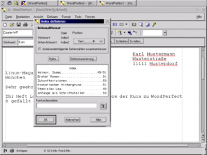 Abbildung 3: Auswahl eines Layouts für die Indexerzeugung