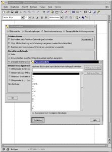 Abbildung 3: Weg mit der Großschreibung nach Abkürzungen (WordPerfect)
