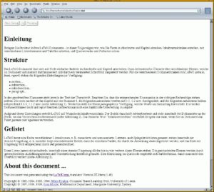 Abbildung 3: latex2html im Einsatz