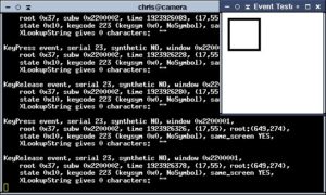 Abbildung 3: Keycodes in xev
