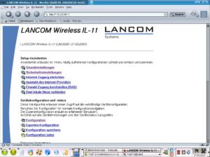 Abbildung 3: Die Spracheinstellung übernimmt der Lancom Wireless IL-11 ISDN-Access Router vom Browser. Mit vielen Assistenten erleichtert Lancom die Einrichtung eines WLAN mit ISDN-Internetzugang sehr
