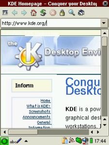 Abbildung 3: Surfen mit dem Embedded Konqueror