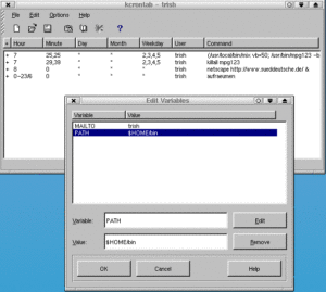 Abbildung 3: Schade, dass kcrontab es nicht nach KDE 2 geschafft hat