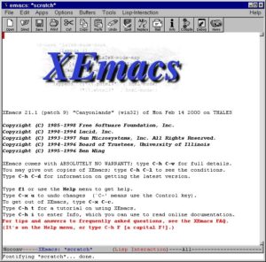 Abbildung 3: XEmacs bietet auch unter Windows das gewohnte Aussehen – wenn Sie häufig zwischen beiden Betriebssystemen wechseln, bietet sich die gemeinsame Verwendung auf allen Plattformen an