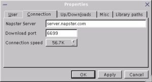 Abbildung 3: Bei den Einstellungen ist es sinnvoll festzulegen, wie schnell Ihr Internet-Zugang ist, damit andere User abschätzen können, wie lange der Download eines von Ihnen zur Verfügung gestellten Musikstücks dauert