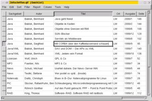 Abbildung 3: Das Hauptfenster von QuickList.