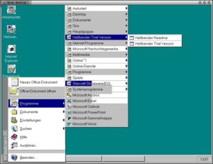 Abbildung 3: Noch verbesserungsbedürftig: Der Explorer von Windows 95 im Fenster