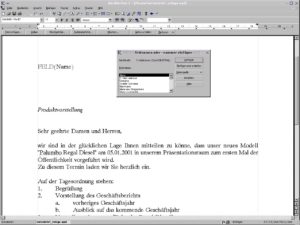 Abbildung 3: Einfügen eines Feldes