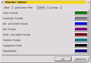 Abbildung 3: Editorfarben nach Wunsch
