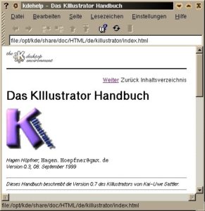 Abbildung 3: KIllDoc - Das KIllustrator Handbuch