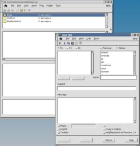 Abbildung 35: Das Mailprogramm von Applixware Office 5 wirkt hoffnungslos veraltet.