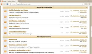 Abbildung 4: Auf UbuntuUsers.de haben über 136.000 Teilnehmer bereits eine Viertelmillion Themen diskutiert.