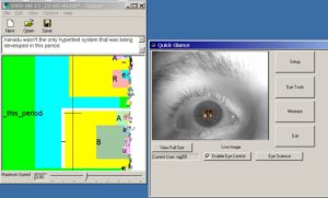 Abbildung 4: Der Eyetracker im Einsatz – bloß nicht zwinkern!