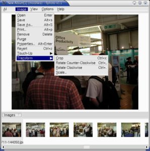 Abbildung 4: flphoto vermag Fotos auf der Festplatte zwar nicht hin- und herzuschieben, kann aber sonst fast alles