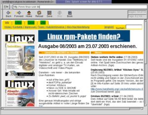 Abbildung 4: Zwei Programme in einem schwebenden Fenster