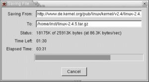 Abbildung 4: Mit Breitband-Geschwindigkeit zum FTP-Download