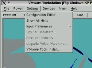 Abbildung 4: Das "Einlegen" der VMware-Tools-Diskette erfolgt per Menüpunkt