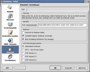 Abbildung 4: KMail 1.2 einrichten