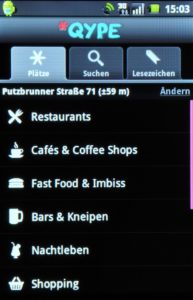 Abbildung 4: Qype hilft Ihnen, Locations nicht nur in Ihrer Umgebung zu finden.