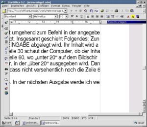 Abbildung 4: Mit einigen Schriften hat StarOffice 5.2 immer wieder arge Probleme