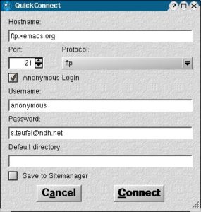 Abbildung 4: Bei den FTP-Servern haben Sie die freie Wahl