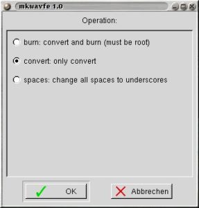 Abbildung 4: Mkwav macht aus MP3-Sammlungen wieder Audio-CDs für den CD-Player