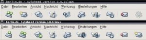 Abbildung 4: Sylpheed-Claws-0.8.2 im Mozilla-Look mit angepassten Icons im Vergleich zu Sylpheed-Claws-0.8.1.