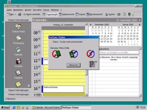 Abbildung 4: Mit 19200 Baud war die Synchronisation unter Outlook kein Problem